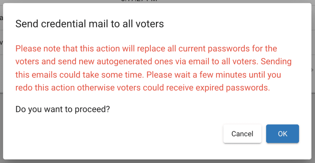 send all credential mails