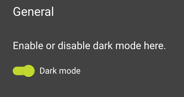 toggle the dark mode