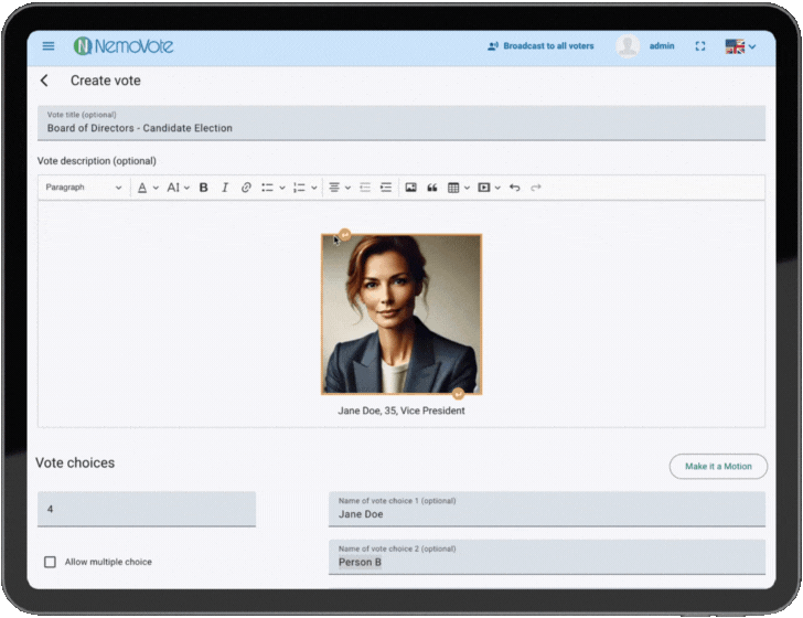 Candidate profiles