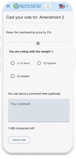 Ein Wähler hinterlässt einen Kommentar zu seiner Stimmzettel-Auswahl. Das Video zeigt den kompletten Prozess aus Wählersicht.