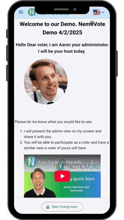 Mobile Voting Welcome